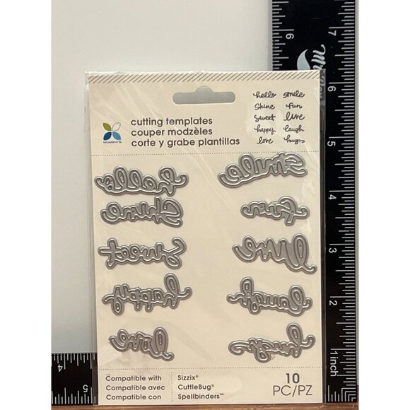 Momenta Cutting Templates Compatible WORDS HELLO SMILE 27826R8 - Picture 1 of 2